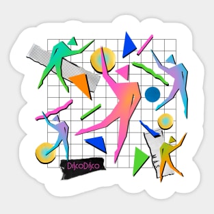 80S GEOMETRIC DANCERS Sticker